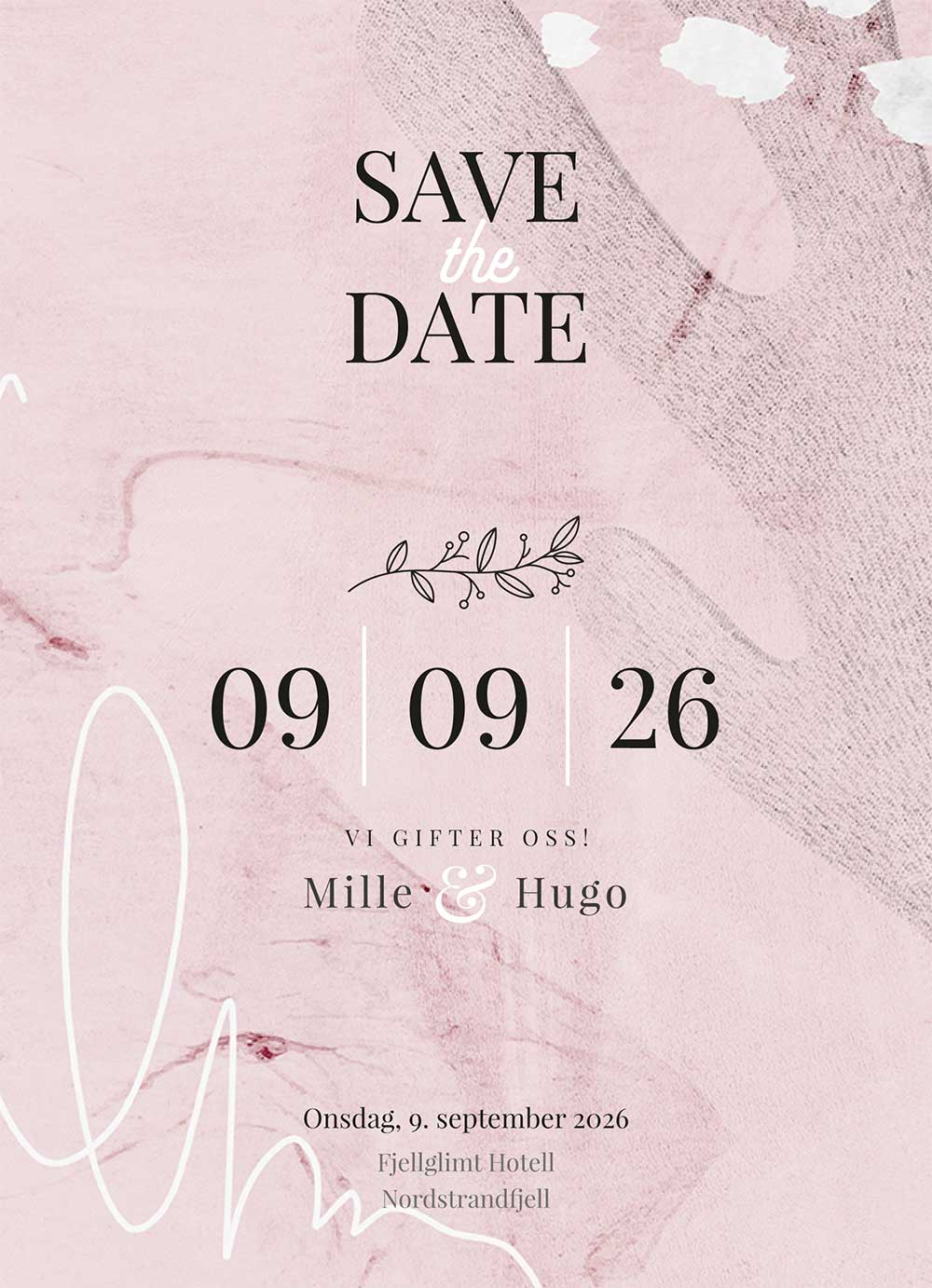 Save the date-kort
