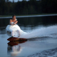 Wakeboard i Brudekjole - Foto: Lars-Eric Rådbo