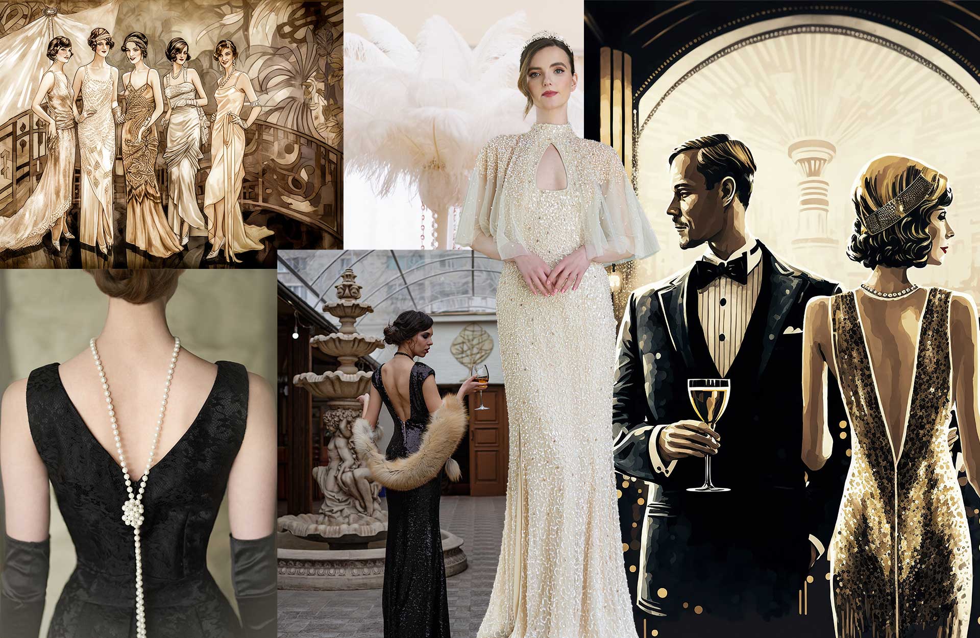 The Great Gatsby - 1920-talls art-deco bryllup temabryllup