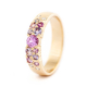 Keto Meadow 4mm Rosa ring, design Jussi Louesalmi, Au3 Goldsmiths