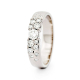 Keto Meadow 4mm Hvit ring, Jussi Louesalmi, Au3 Goldsmiths