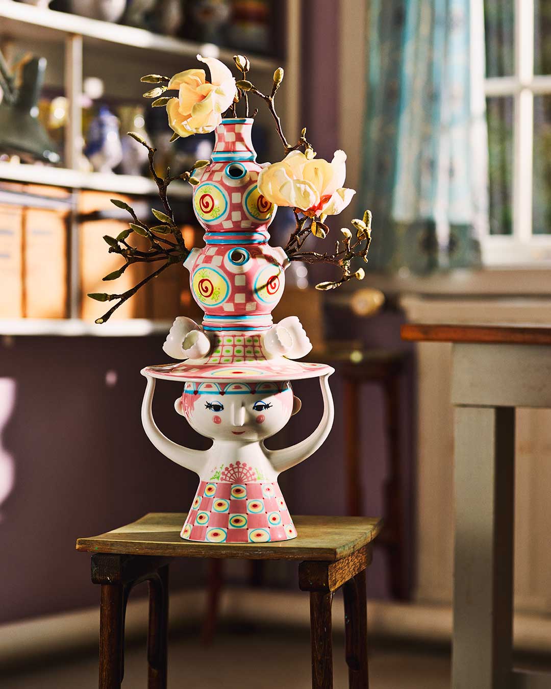 Lady with hat - blomstervase - bryllupsgave